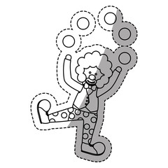 Circus clown cartoon icon vector illustration graphic design