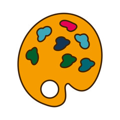 art paint palette icon vector illustration graphic design