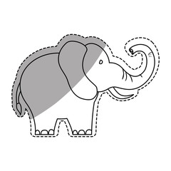isolated elephant cartoon icon vector illustration graphic design