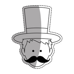 isolated magician hat icon vector illustration graphic design