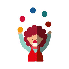 Circus clown cartoon icon vector illustration graphic design