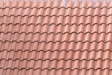 Red roof tiles, background, texture