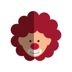 Fototapeta premium Circus clown cartoon icon vector illustration graphic design