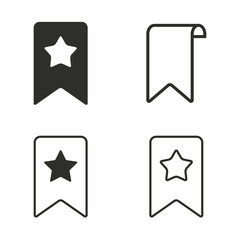 Bookmark icon set.