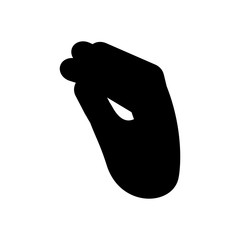 Human hand silhouette icon vector illustration graphic design