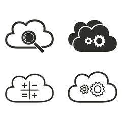 Cloud computing icon set.