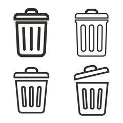 Bin icon set.