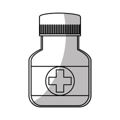 Fototapeta premium Medicine jar icon. Medical health care hospital and emergency theme. Isolated design. Vector illustration
