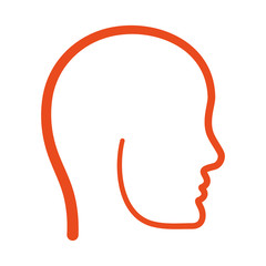 Human head silhouette icon vector illustration graphic design