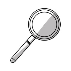 Lupe tool icon. Search magnifying glass zoom and lens heme. Isolated design. Vector illustration