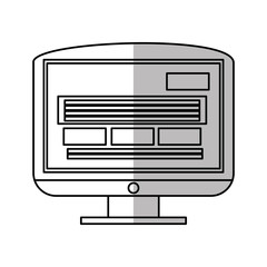 Fototapeta premium Computer icon. Device gadget technology and electronic theme. Isolated design. Vector illustration
