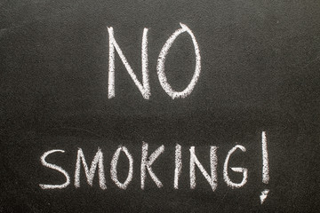 Fototapeta premium Drawing is no smoking on blackboard.