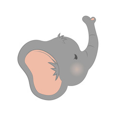 Baby elephant cartoon icon vector illustration graphic design