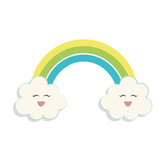 Funny cloud cartoon icon vector illustration graphic design