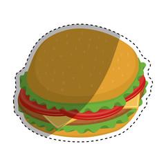 Hamburger fast food icon vector illustration graphic design