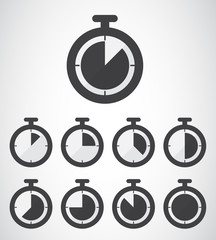 stopwatch icon, vector illustration. Flat design style