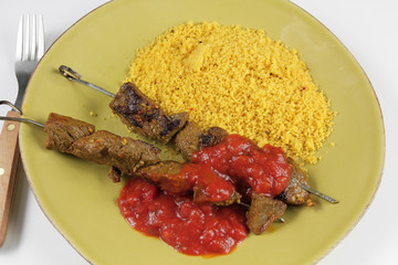 brochettes de boeuf et semoule 30112016