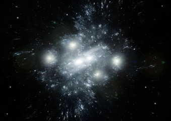 galaxy in a free space