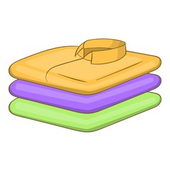 Stack of clothes icon. Cartoon illustration of stack of clothes vector icon for web