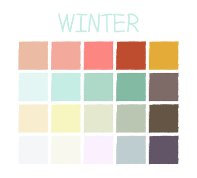 Winter Color Tone without Code. Vector Illustration.
