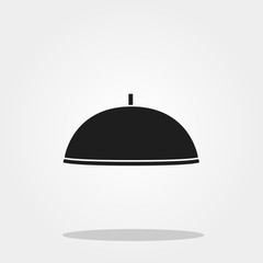 Food cover cute icon in trendy flat style isolated on color background. Kitchenware symbol for your design, logo, UI. Vector illustration, EPS10.