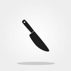Knife cute icon in trendy flat style isolated on color background. Kitchenware symbol for your design, logo, UI. Vector illustration, EPS10.