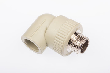 PPR Pipe fittings isolated on white background