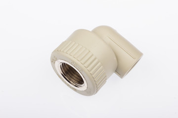 PPR Pipe fittings isolated on white background