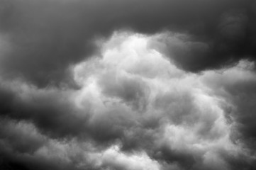 Obraz premium Sky with clouds black and white