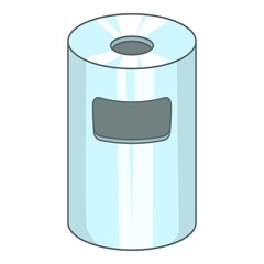Trash can icon. Cartoon illustration of trash can vector icon for web