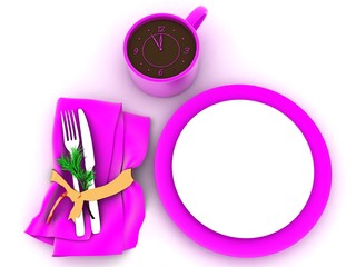 3d Render Illustration Christmas lunch