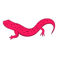 Pink lizard icon. Cartoon illustration of pink lizard vector icon for web