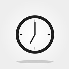 Clock cute icon in trendy flat style isolated on grey background. School symbol for your design, logo, UI. Vector illustration, EPS10.