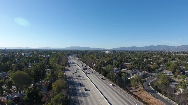 Freeway Aerial Los Angeles