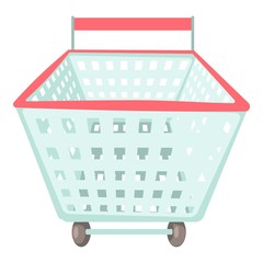 Shopping cart icon. Cartoon illustration of shopping cart vector icon for web