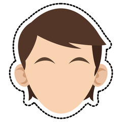 Man icon. Male avatar person people and human theme. Isolated design. Vector illustration