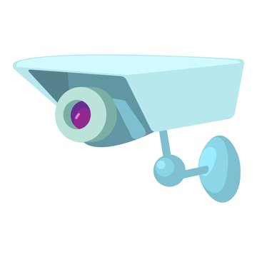 Security Camera Icon. Cartoon Illustration Of Security Camera Vector Icon For Web