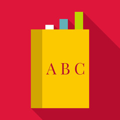 English book icon. Flat illustration of english book vector icon for web