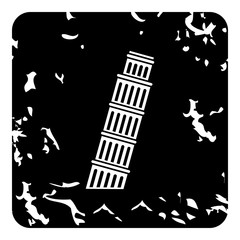 Pisa Tower icon. Grunge illustration of Pisa Tower vector icon for web