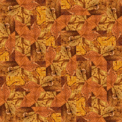 seamless background pattern made of leaves