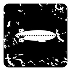Fototapeta na wymiar Dirigible airship icon. Grunge illustration of dirigible airship vector icon for web