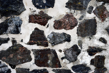 Close up of stone wall for background or texture