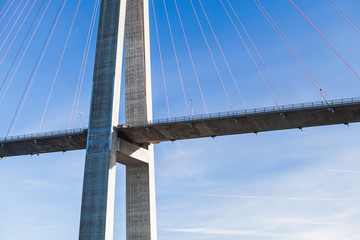 Automotive cable-stayed bridge in Norway