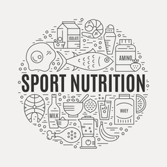 Fototapeta premium Sport Nutrition Concept