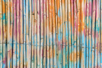 Multicolor wicker cane, background, texture