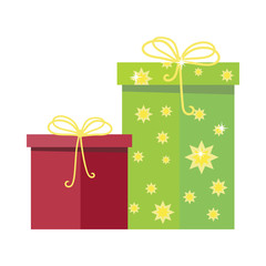 Gift Boxes Vector Icon in Flat Style Design  