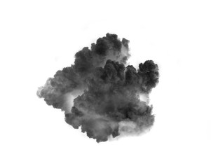 black  smoke clouds  over white