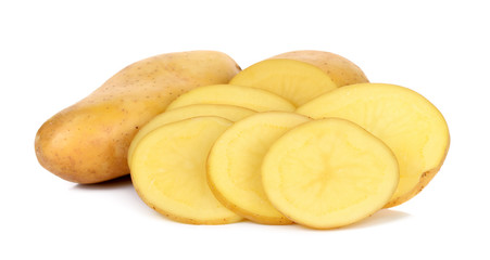Fototapeta na wymiar Potato isolated on the white background