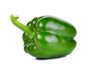 Green pepper on the white background