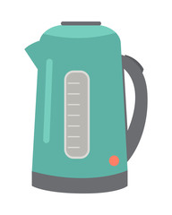 Teapot or Electric Kettle Isolated on White Vector